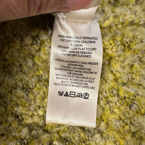 Free People BFF Cowl Neck Sweater Size M Citrine Green Boho, Lagenlook, Casual - Picture 6 of 7